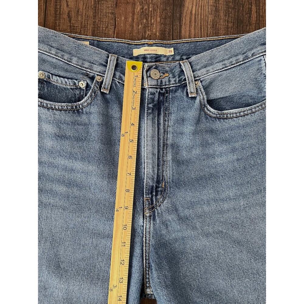 Levi’s Premium Denim Wide Leg High Waist High Loose Jean Distressed Size 29 Blue - Picture 13 of 16